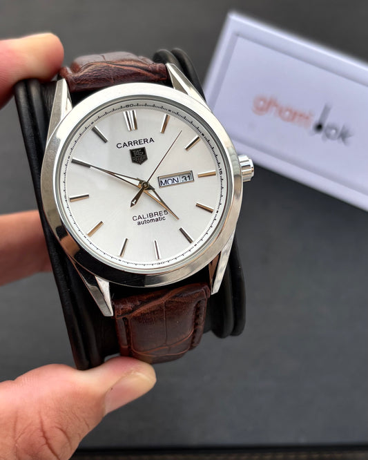 Premium Tag heuer Carrera Master Lock Edition - Metal Body - High Grade Leather straps