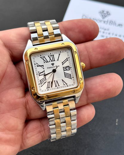 Roman Square - Premium Grade Series - Solid Chain & Lock - Original Diamond Blue