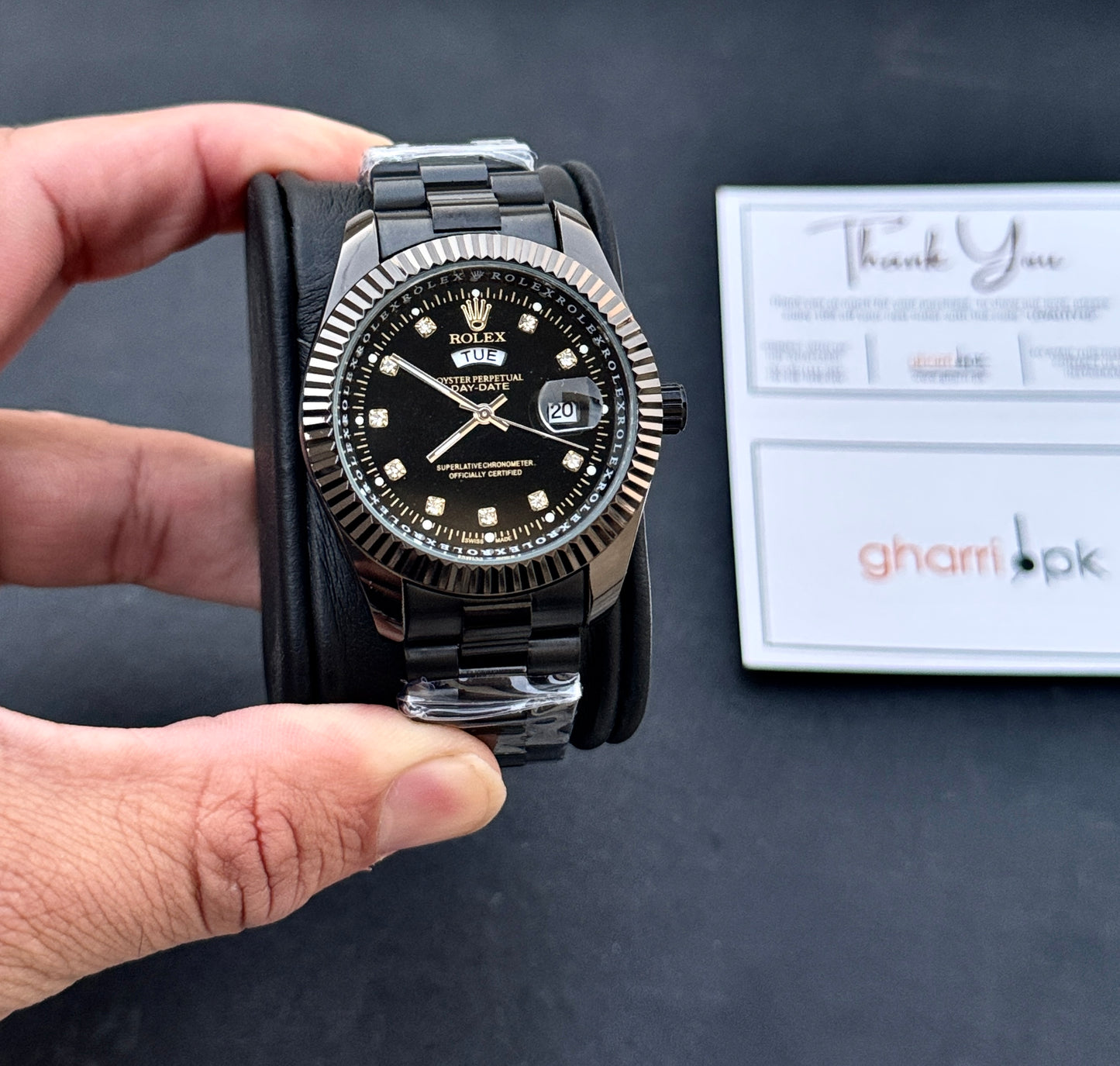 Sapphire Black Master Clone Watch - RLX Series - Mineral glass - Ultra premium chain & Lock