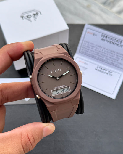 Pro 1.0 Edition - Latest TOMI Dual Time Model - Water Resistant Durable & Comfortable Straps