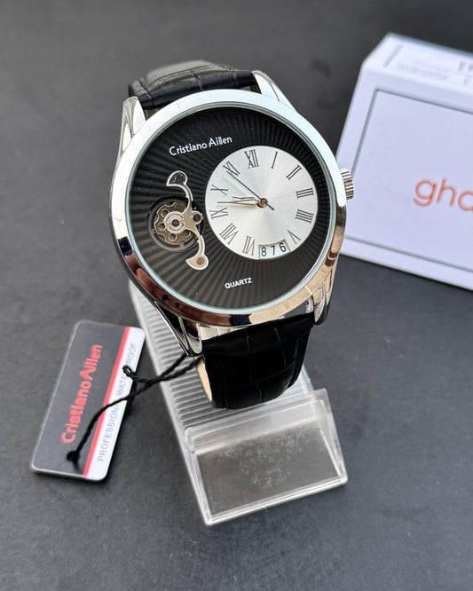 Premium Cristiano Aillen- Metal Body - High Grade Leather straps