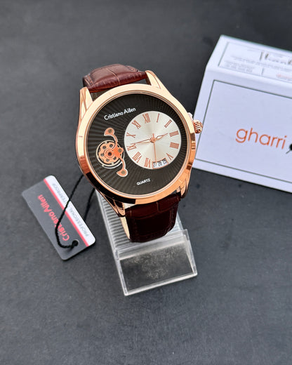 Premium Cristiano Aillen- Metal Body - High Grade Leather straps