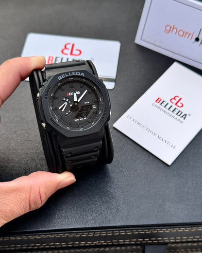 Bellada Slim (40mm) Sports Series - Dual Time - Water Resistant - Durable & Comfortable Straps