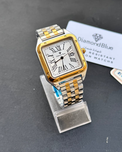 Roman Square - Premium Grade Series - Solid Chain & Lock - Original Diamond Blue