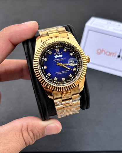 Luxury Oyster Edition - RLX Series - Heavy & Composed Chain - Crystal Finish