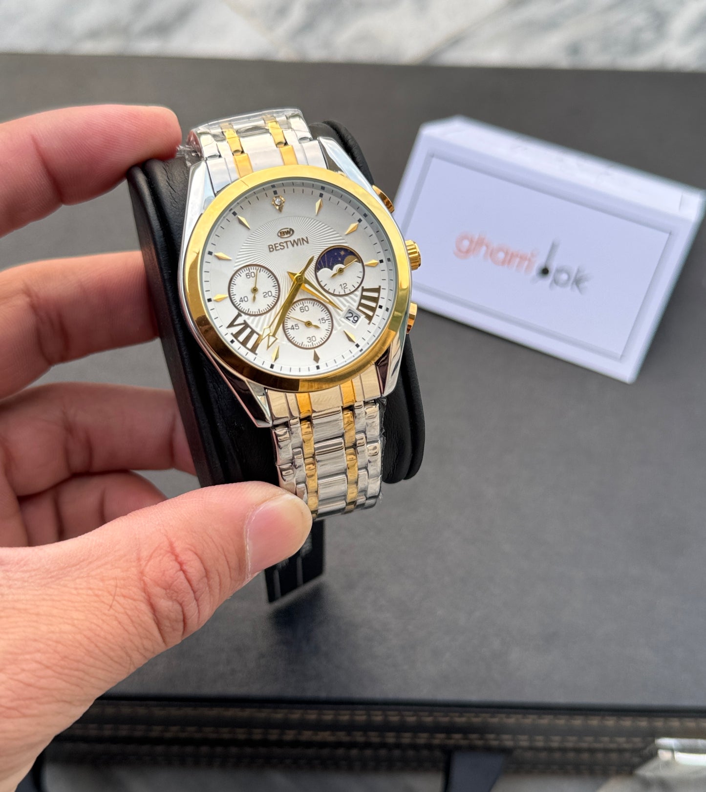 Original Bestwin - Heavy Weight Series - Mineral glass - Full Chronograph & Moongraph -