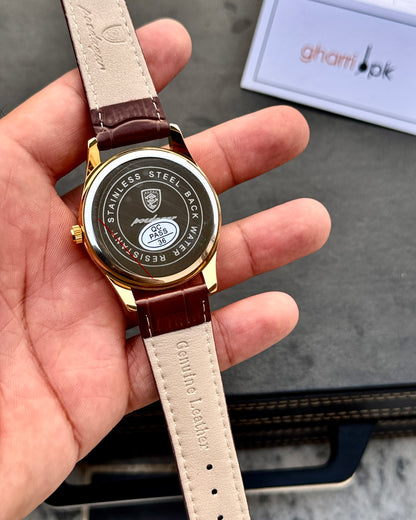Poedagar OctaPrime series - High Grade Leather Strap - Ultra Premium Finish