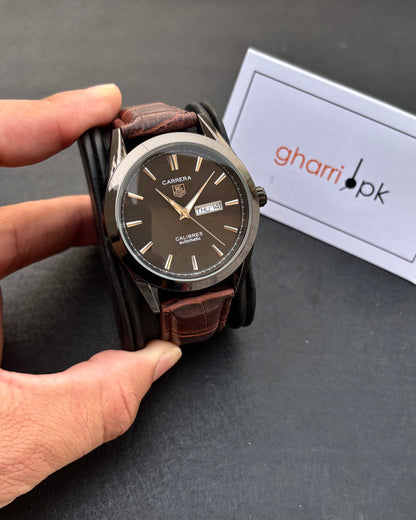 Premium Tag heuer Carrera Master Lock Edition - Metal Body - High Grade Leather straps
