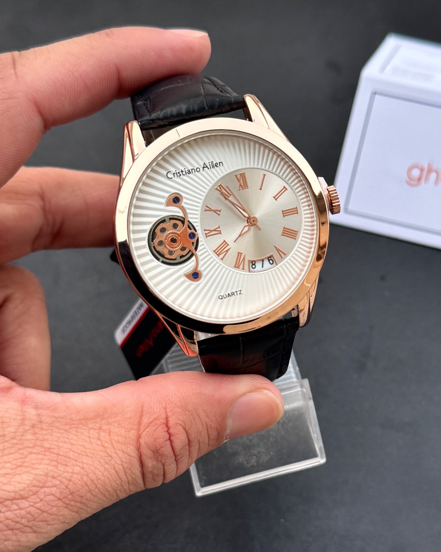 Premium Cristiano Aillen- Metal Body - High Grade Leather straps