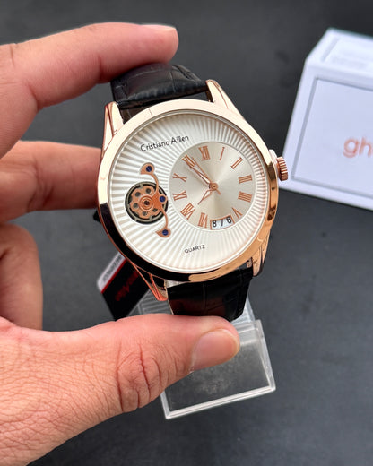 Premium Cristiano Aillen- Metal Body - High Grade Leather straps