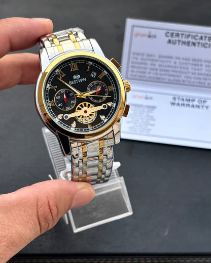 Limited Edition Series - Ultra High Quality Chain & Lock - Original BESTWIN - Full Chronograph