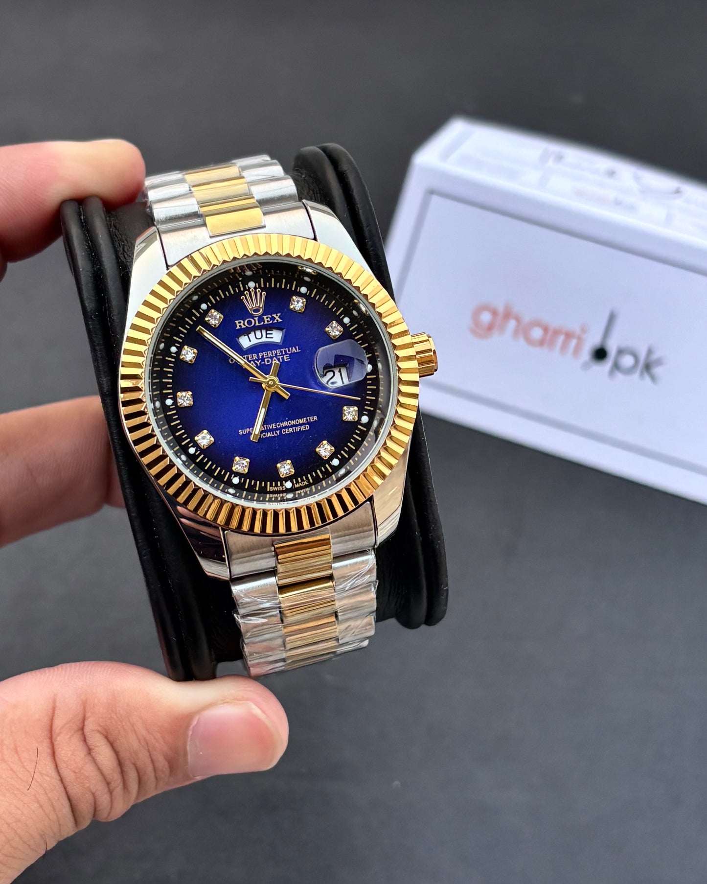 Luxury Oyster Edition - RLX Series - Heavy & Composed Chain - Crystal Finish