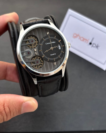 Premium Cristiano Aillen- Metal Body - High Grade Leather straps