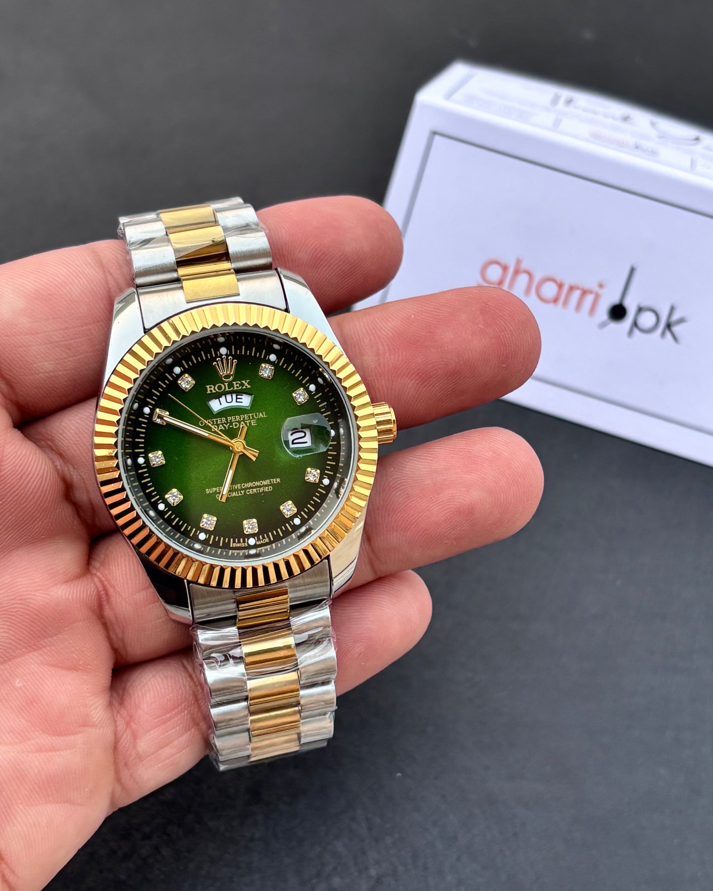 Luxury Oyster Edition - RLX Series - Heavy & Composed Chain - Crystal Finish