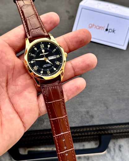 Poedagar OctaPrime series - High Grade Leather Strap - Ultra Premium Finish