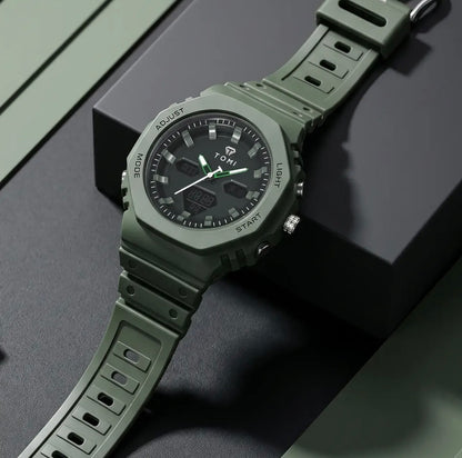 Rugged Edition Commando - TOMI Dual Time Flagship Model - Water Resistant Durable & Comfortable Straps