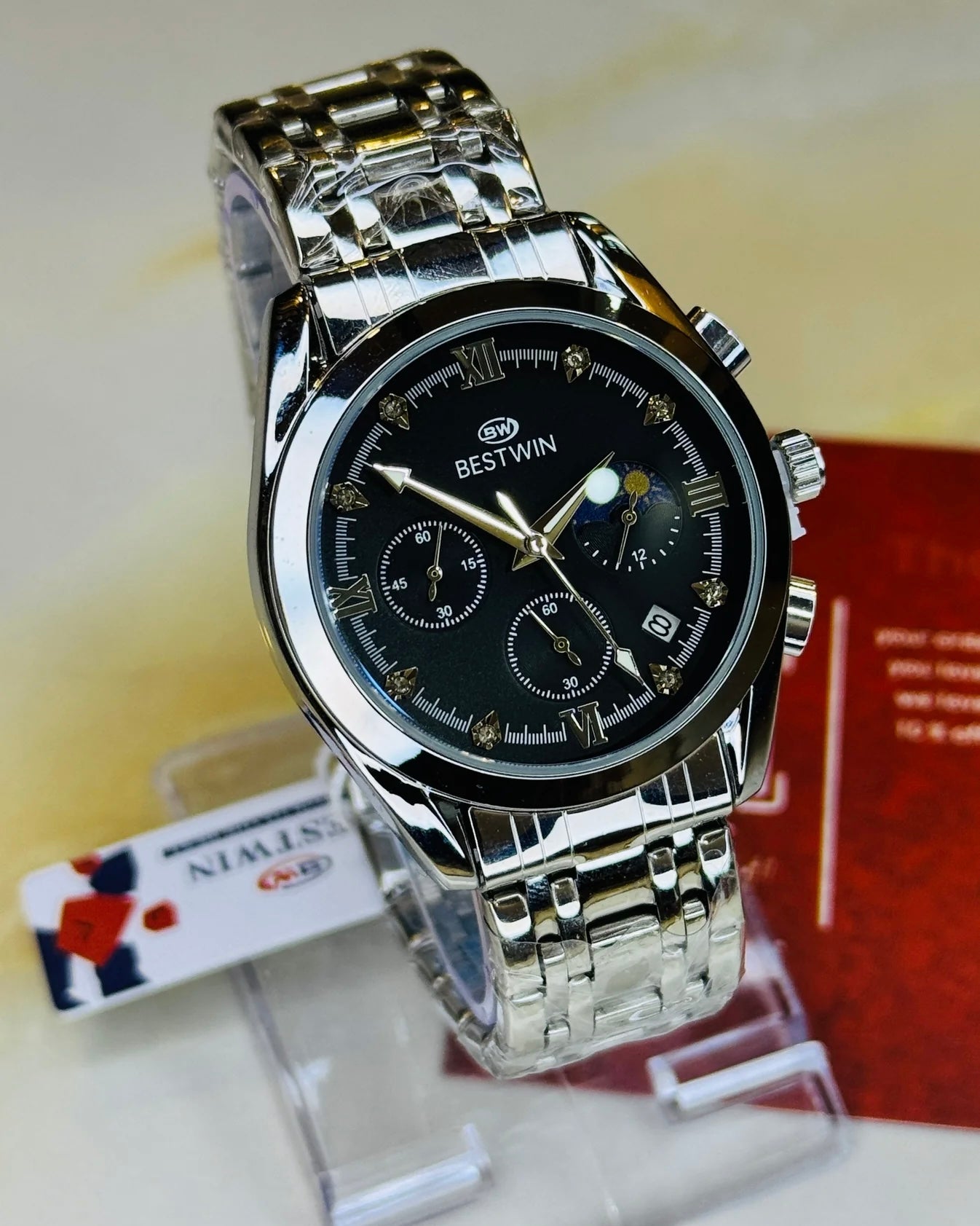 Original BESTWIN - High Grade Heavy Weight Series - Mineral glass - Full Chronograph