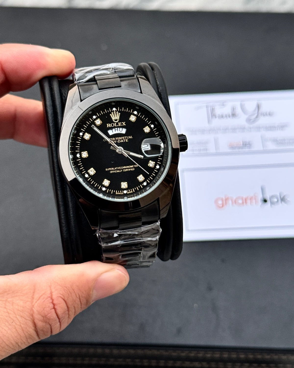 Sapphire Black Master Clone Watch - RLX Series - Mineral glass - Ultra premium chain & Lock