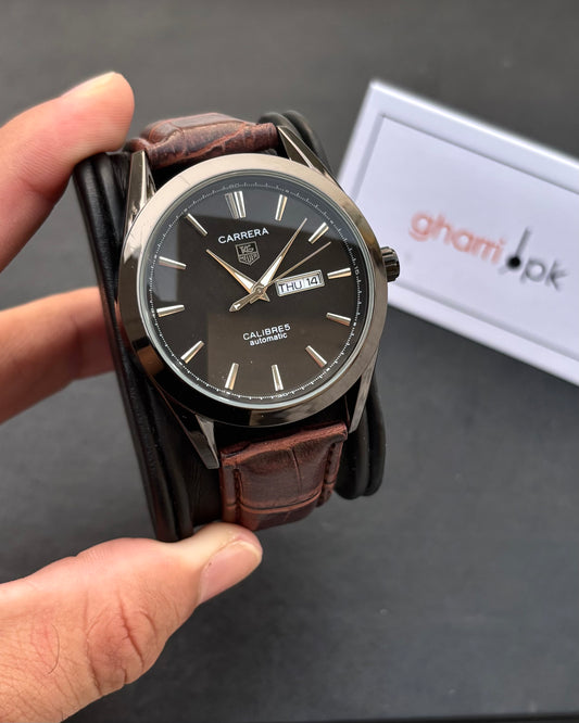 Premium Tag heuer Carrera Master Lock Edition - Metal Body - High Grade Leather straps