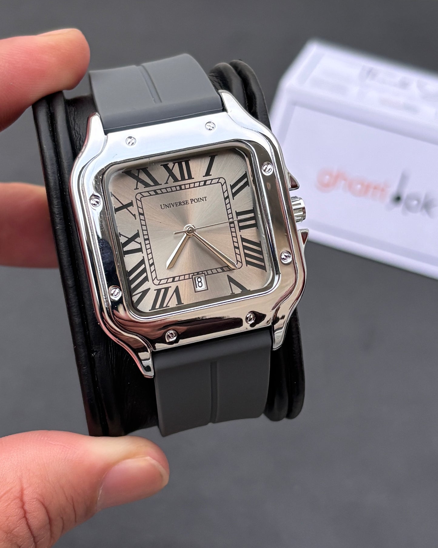 Retro Roman - With Date- Limited Edition Magnet Strap series - High Quality Ultra Comfortable Straps & Finish