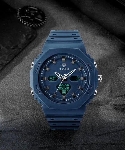 Rugged Edition - TOMI Dual Time Flagship Model - Water Resistant Durable & Comfortable Straps