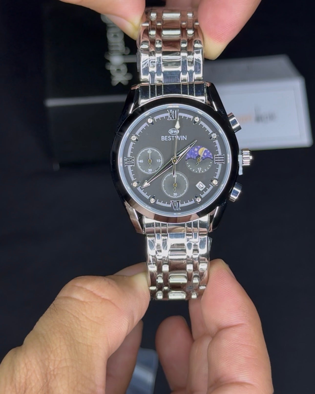 Original BESTWIN - High Grade Heavy Weight Series - Mineral glass - Full Chronograph