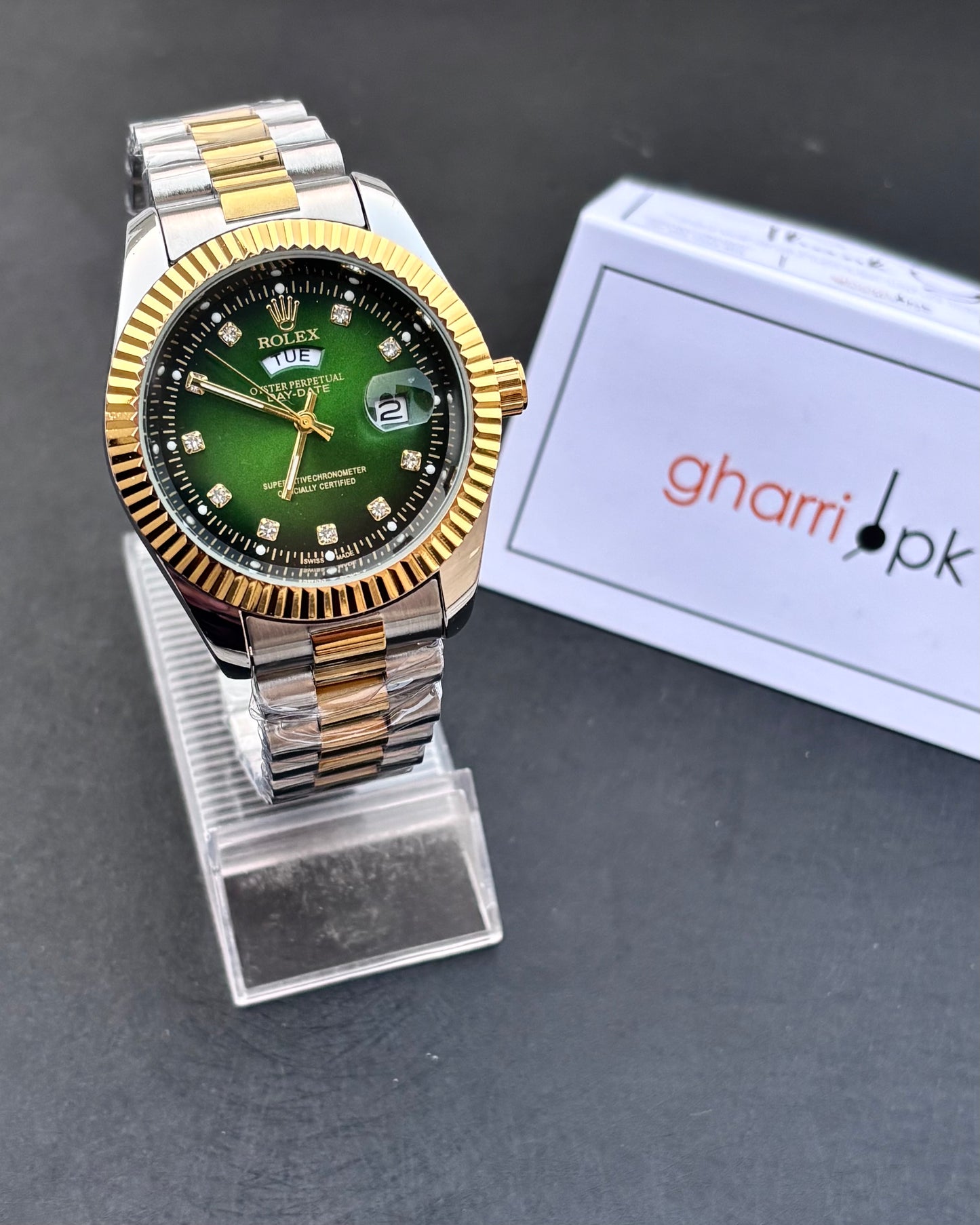 Luxury Oyster Edition - RLX Series - Heavy & Composed Chain - Crystal Finish