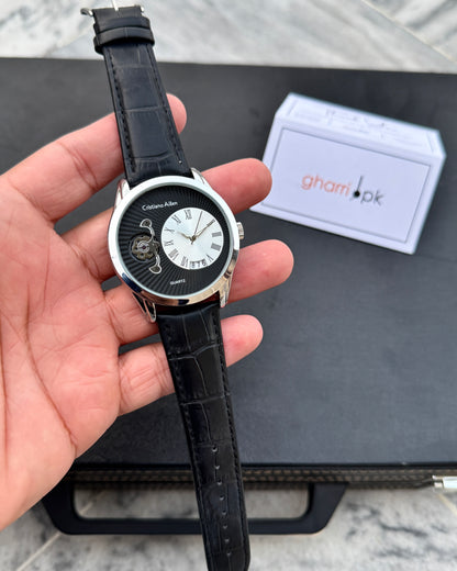 Premium Cristiano Aillen- Metal Body - High Grade Leather straps