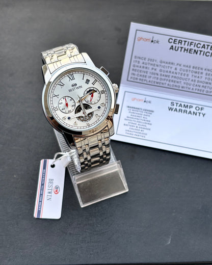 Limited Edition Series - Ultra High Quality Chain & Lock - Original BESTWIN - Full Chronograph