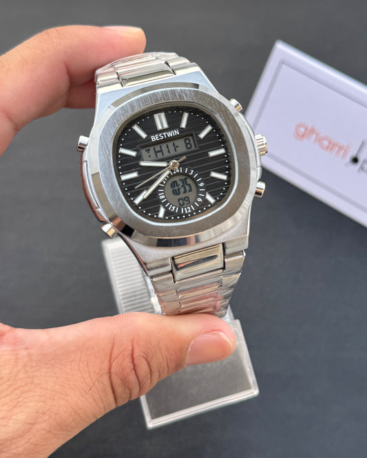 Original BESTWIN - Elyron Series - High Grade Heavy Weight Series - Mineral glass - Dual time