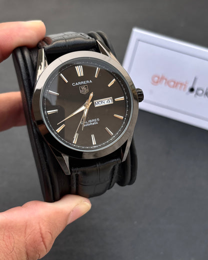 Premium Tag heuer Carrera Master Lock Edition - Metal Body - High Grade Leather straps