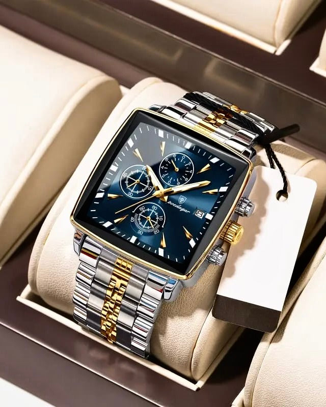 Elite Poedagar Chrono Model - Heavy Weight - Premium Mineral glass - Full Chronograph