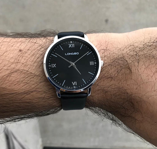 Minimalistic LONGBO Series - Crystal Finish Dial - With additional pair of straps - 2025018