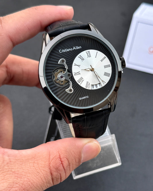 Premium Cristiano Aillen- Metal Body - High Grade Leather straps