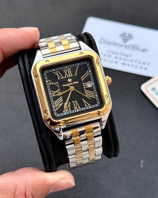 Roman Square - Premium Grade Series - Solid Chain & Lock - Original Diamond Blue