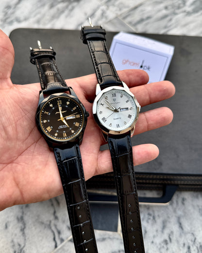 Poedagar OctaPrime series - High Grade Leather Strap - Ultra Premium Finish