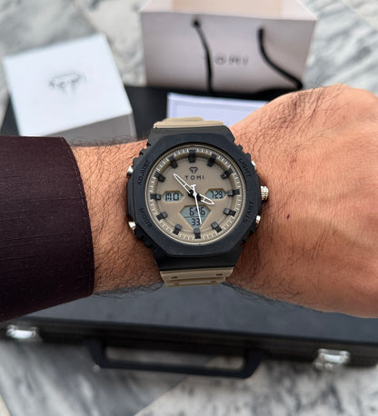 Rugged Edition - TOMI Dual Time Flagship Model - Water Resistant Durable & Comfortable Straps