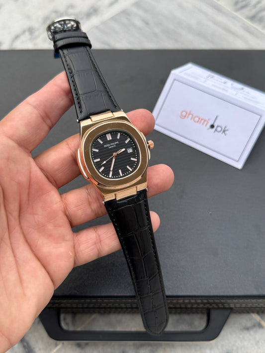 Patek phillipe- High Grade Leather Strap - Ultra Premium Finish