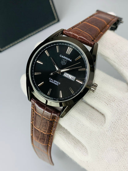 Premium Tag heuer Carrera Master Lock Edition - Metal Body - High Grade Leather straps