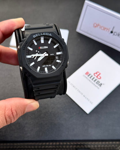 Bellada Slim (40mm) Sports Series - Dual Time - Water Resistant - Durable & Comfortable Straps