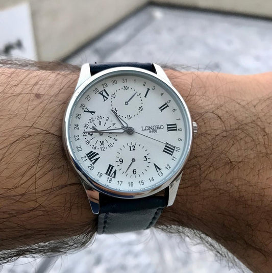 Minimalistic LONGBO Series - Crystal Finish Dial - With additional pair of straps - 2025017
