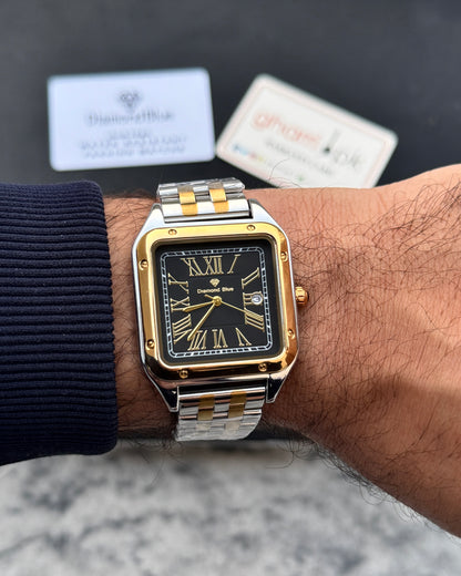 Roman Square - Premium Grade Series - Solid Chain & Lock - Original Diamond Blue