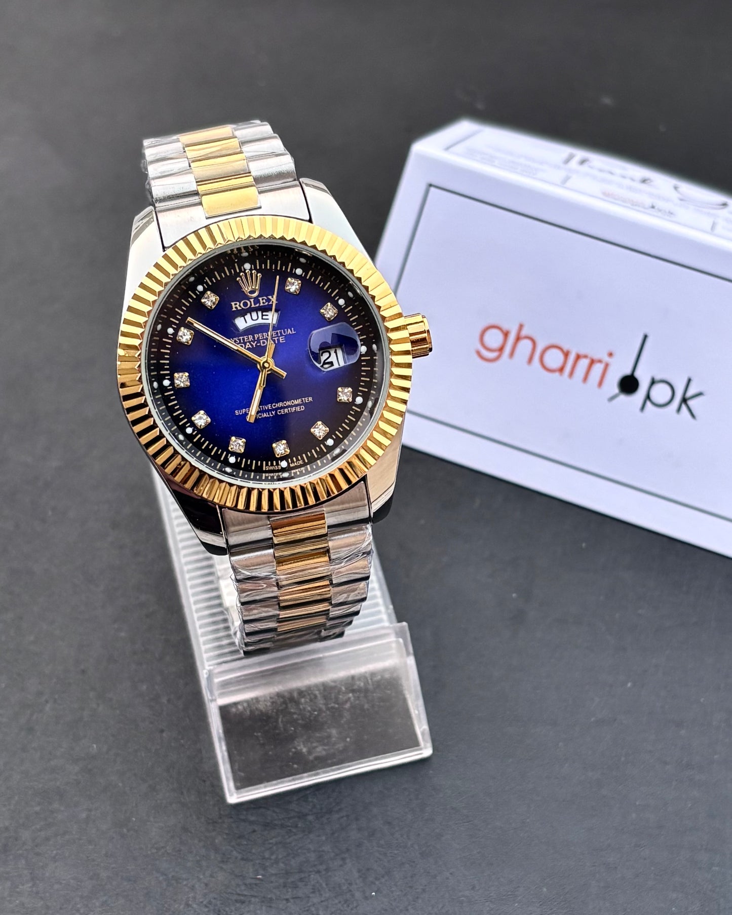 Luxury Oyster Edition - RLX Series - Heavy & Composed Chain - Crystal Finish