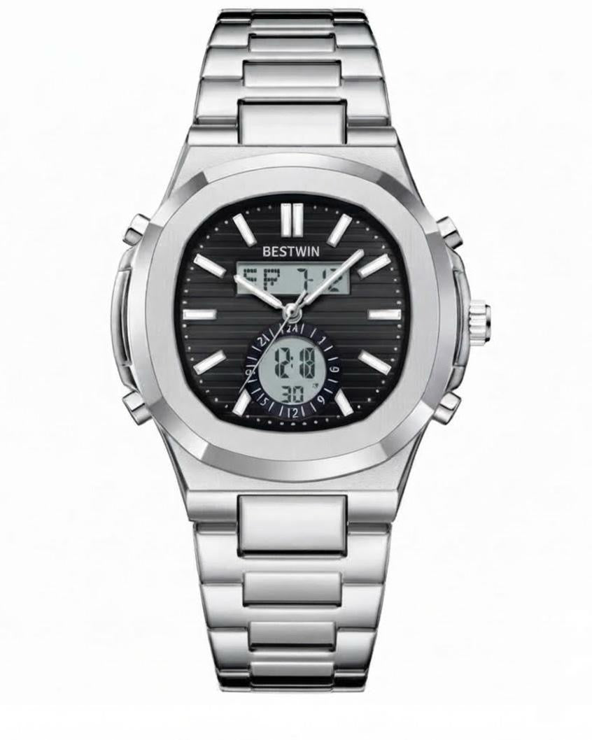 Original BESTWIN - Elyron Series - High Grade Heavy Weight Series - Mineral glass - Dual time