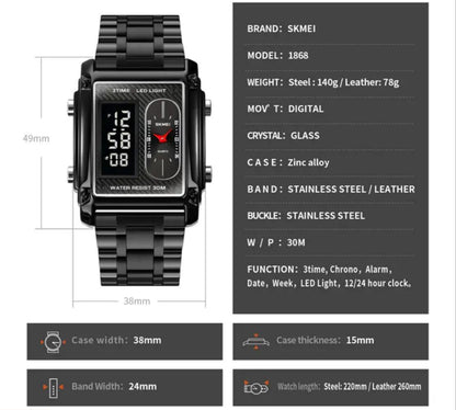 Original SKMEI - 3 time Chrono - Alloy Case - Water Resistant (30M)