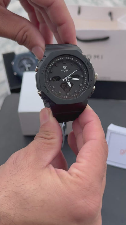 Rugged Edition - TOMI Dual Time Flagship Model - Water Resistant Durable & Comfortable Straps