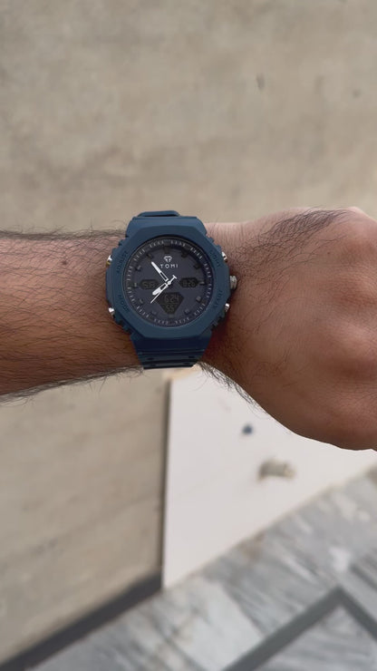 Rugged Edition - TOMI Dual Time Flagship Model - Water Resistant Durable & Comfortable Straps