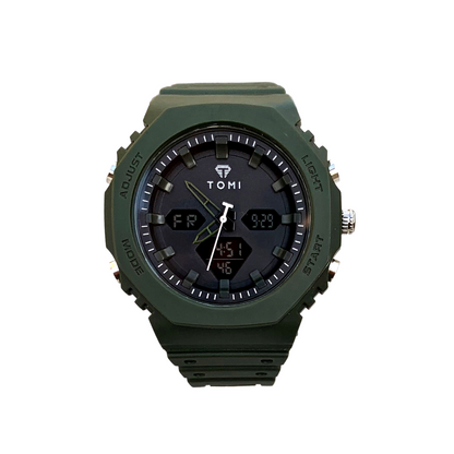Rugged Edition - TOMI Dual Time Flagship Model - Water Resistant Durable & Comfortable Straps