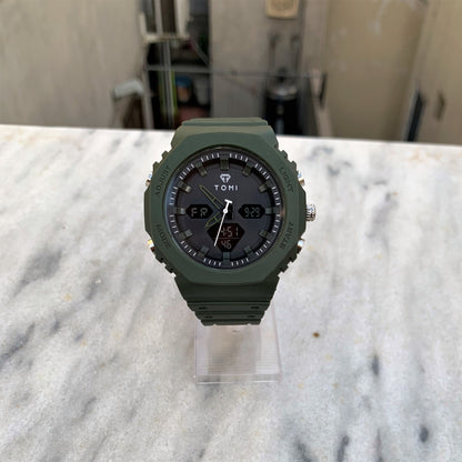 Rugged Edition - TOMI Dual Time Flagship Model - Water Resistant Durable & Comfortable Straps