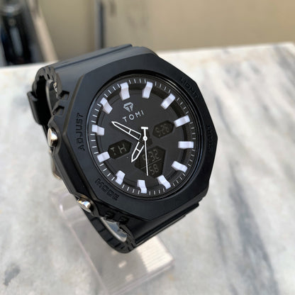 Rugged Edition - TOMI Dual Time Flagship Model - Water Resistant Durable & Comfortable Straps